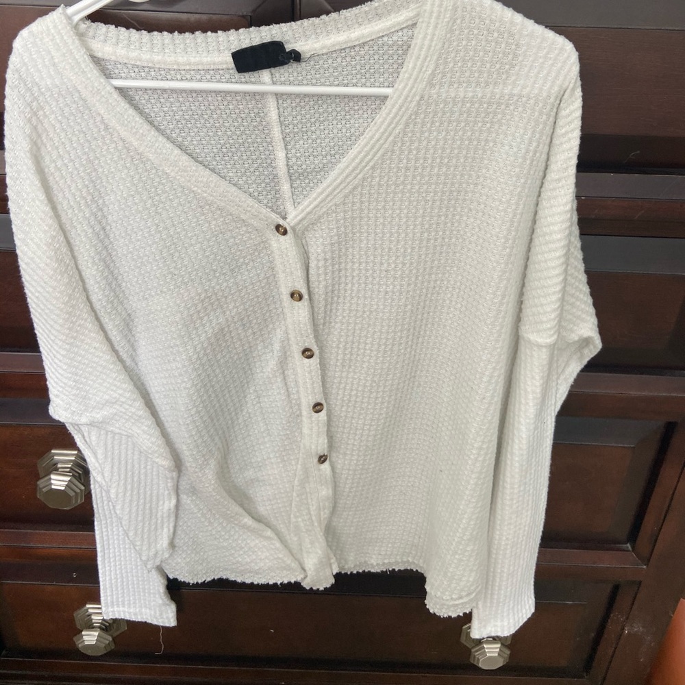 Urban outfitters White Long Sleeve Sweater